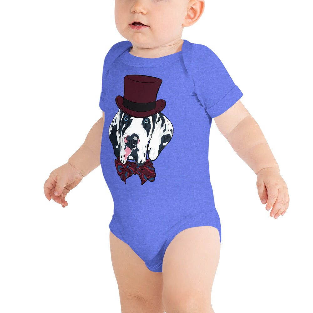 Gentleman Spotted Great Dane Dog Bodysuit, No. 0526