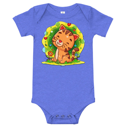 Happy Baby Cat in the Garden Bodysuit, No. 0529