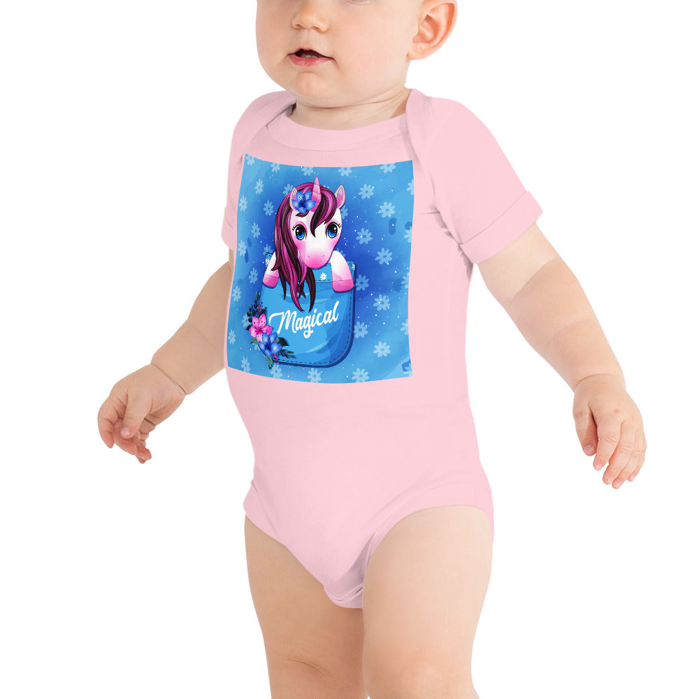 Unicorn inside Pocket, Bodysuits, No. 0090