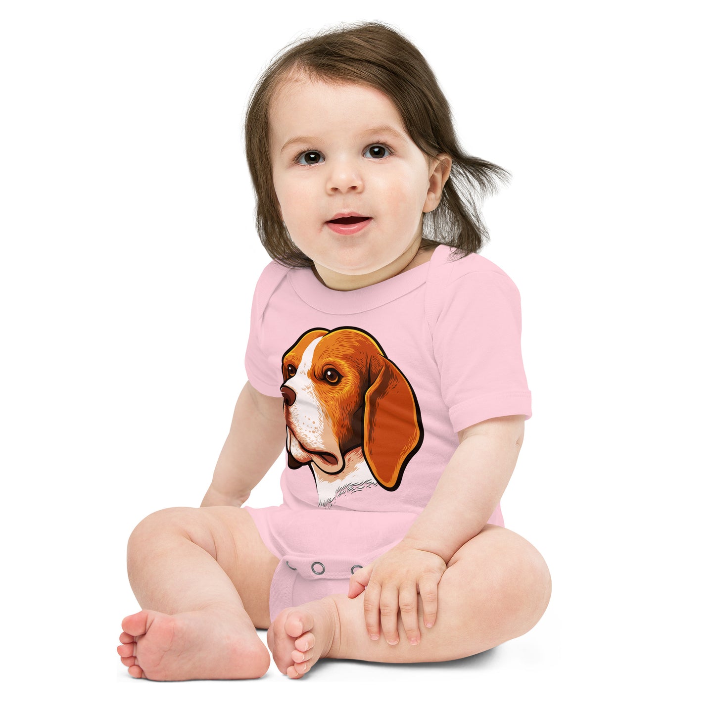 Beagle Dog Portrait Bodysuit, No. 0105