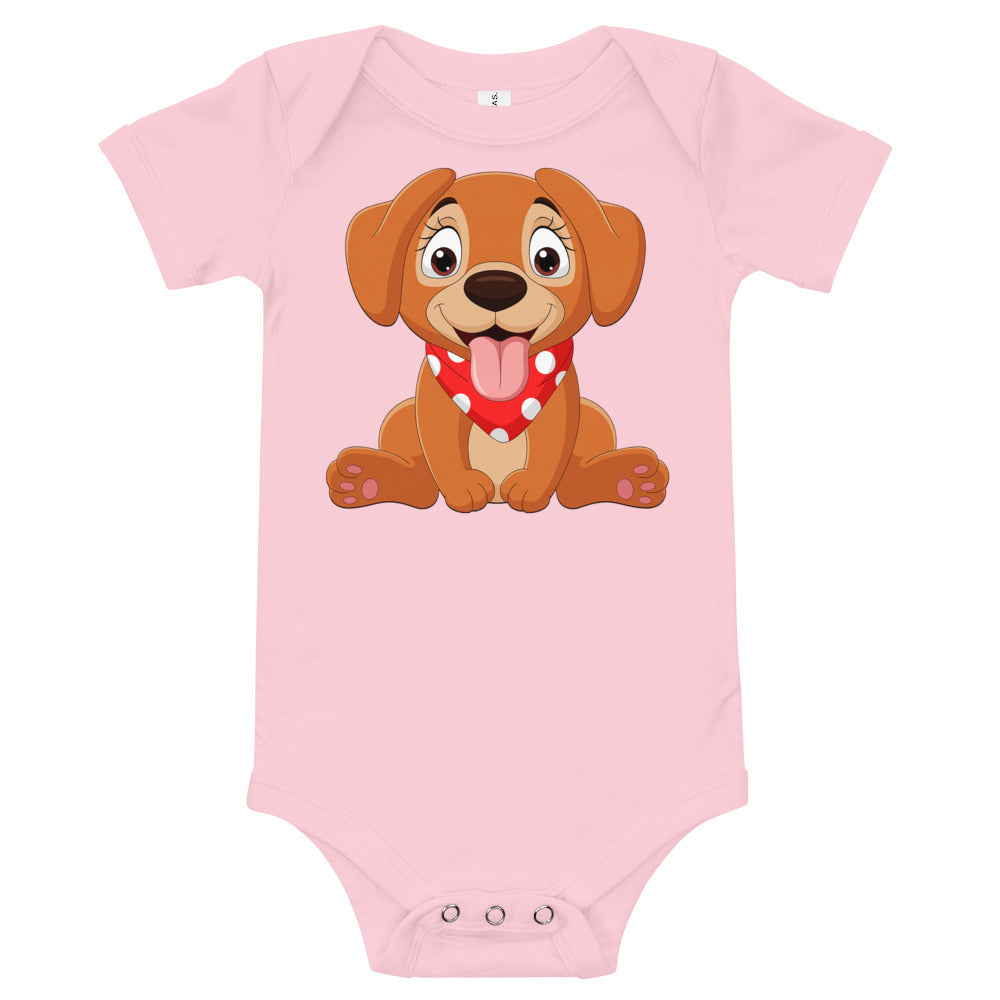 Cute Baby Dog Sitting Bodysuit, No. 0147