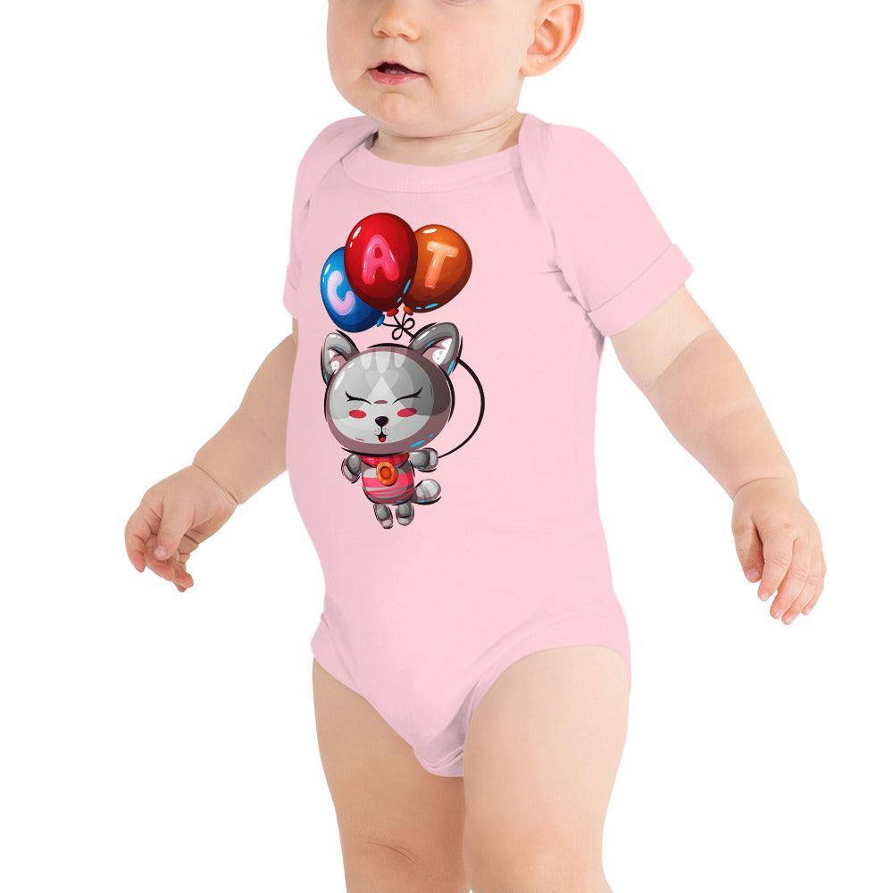 Cute Kitty Cat with Balloon Bodysuit, No. 0327