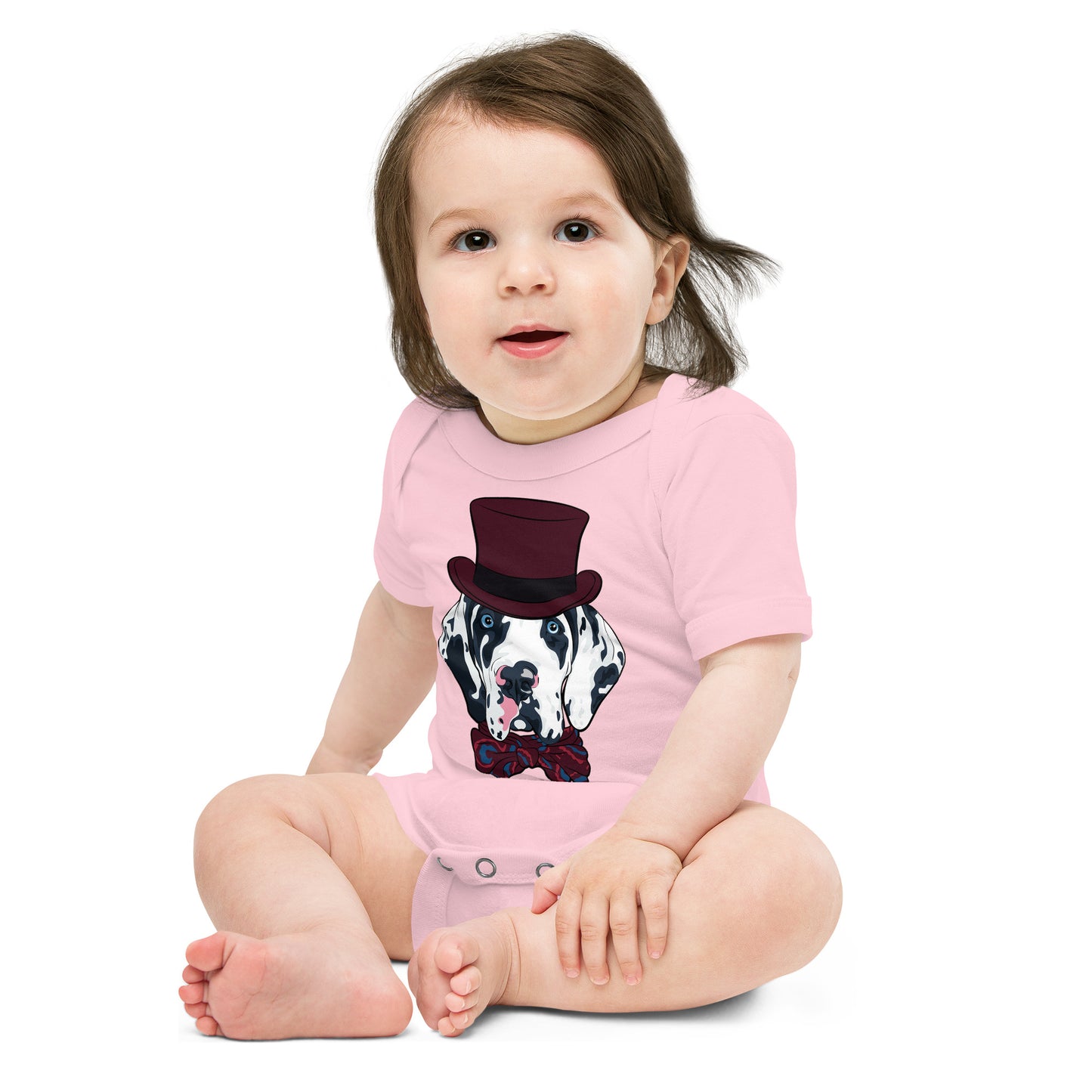 Gentleman Spotted Great Dane Dog Bodysuit, No. 0526