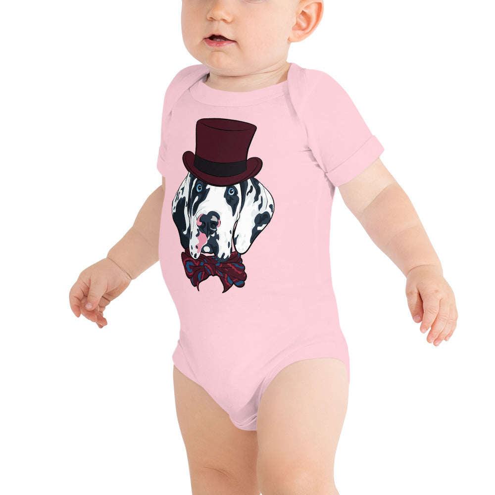 Gentleman Spotted Great Dane Dog Bodysuit, No. 0526