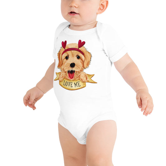 Cute Golden Retriever Dog, Bodysuits, No. 0303