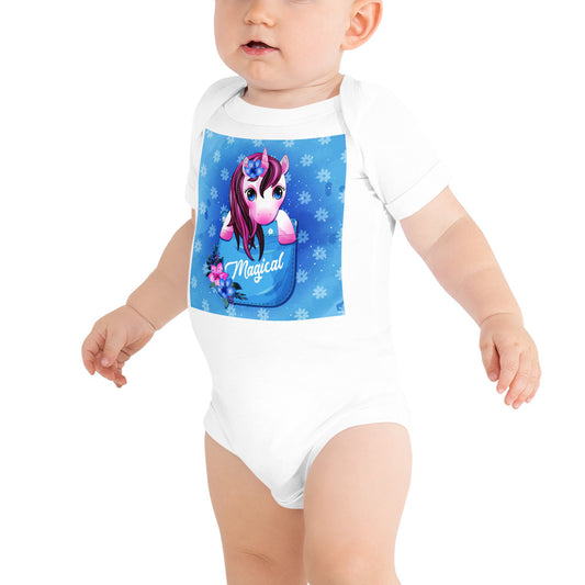 Unicorn inside Pocket, Bodysuits, No. 0090