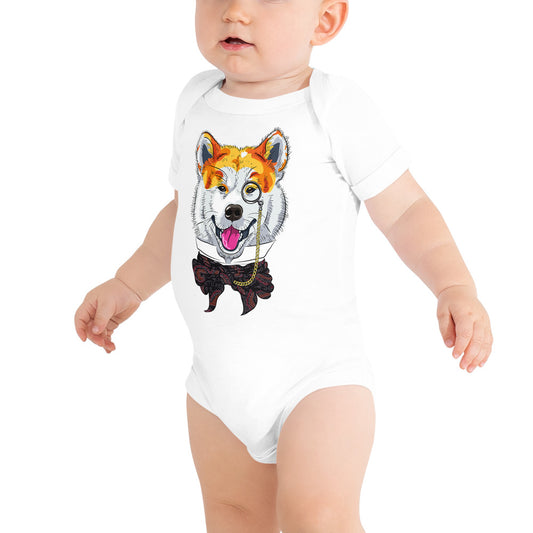 Cute Elegant Dog, Bodysuits, No. 0196