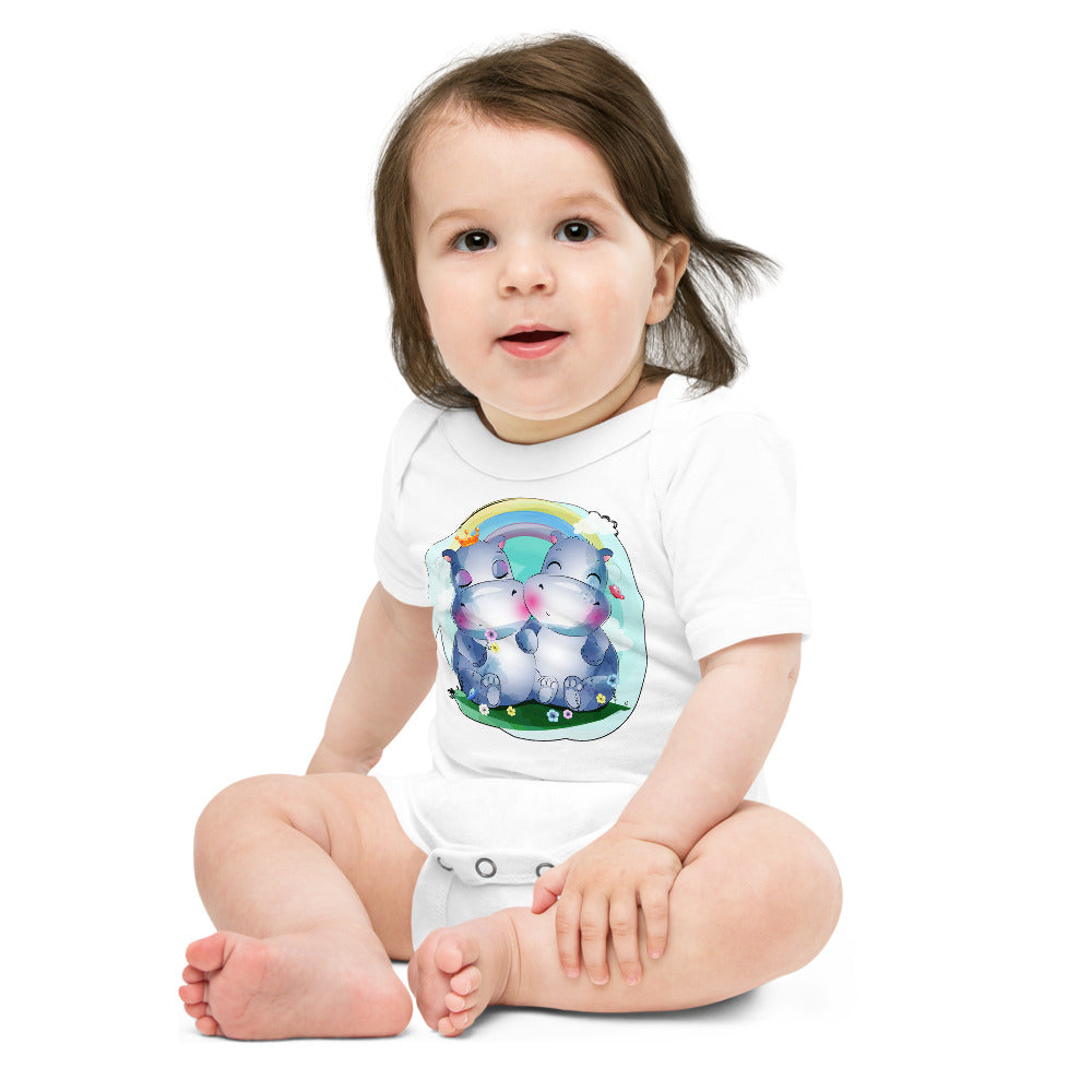 Cute Little Hippos, Bodysuits, No. 0097