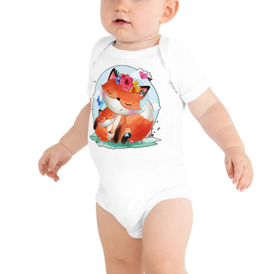 Lovely Mom and Baby Fox, Bodysuits, No. 0067