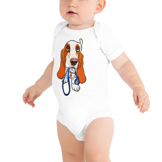 Basset Hound Dog Bodysuit, No. 0570