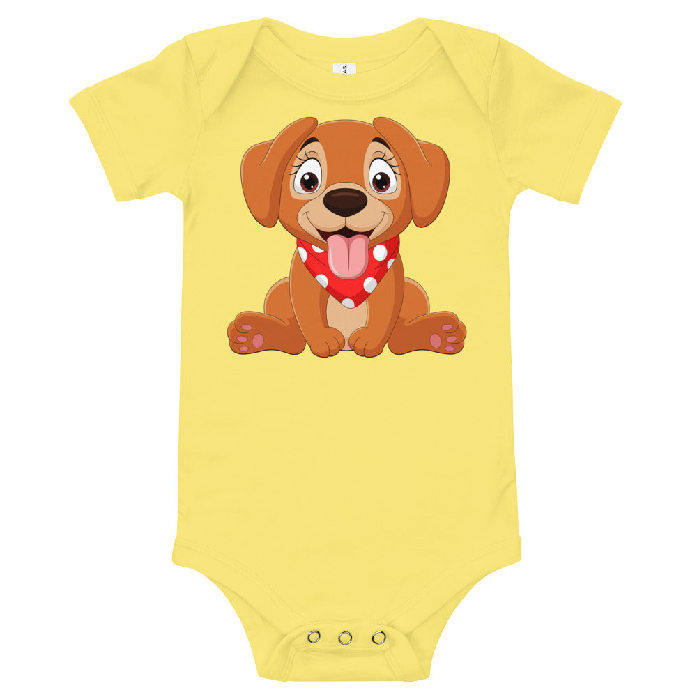 Cute Baby Dog Sitting Bodysuit, No. 0147