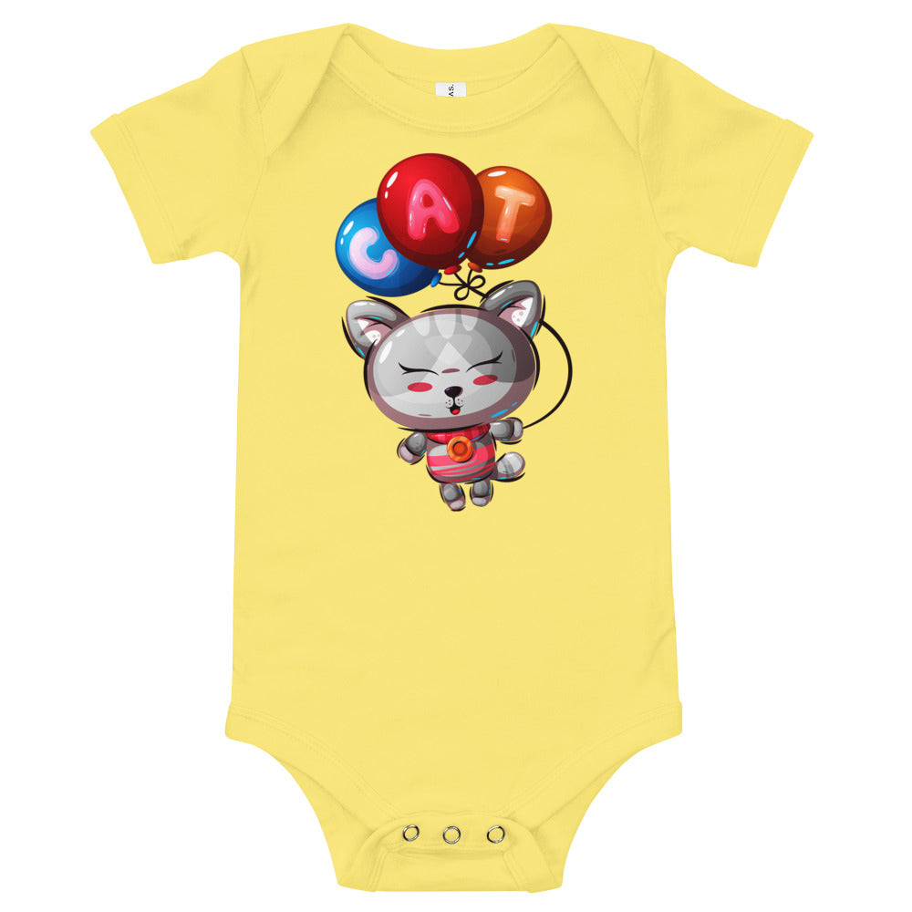 Cute Kitty Cat with Balloon Bodysuit, No. 0327