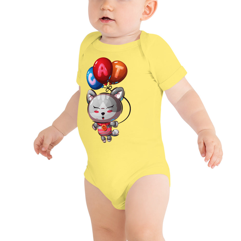 Cute Kitty Cat with Balloon Bodysuit, No. 0327