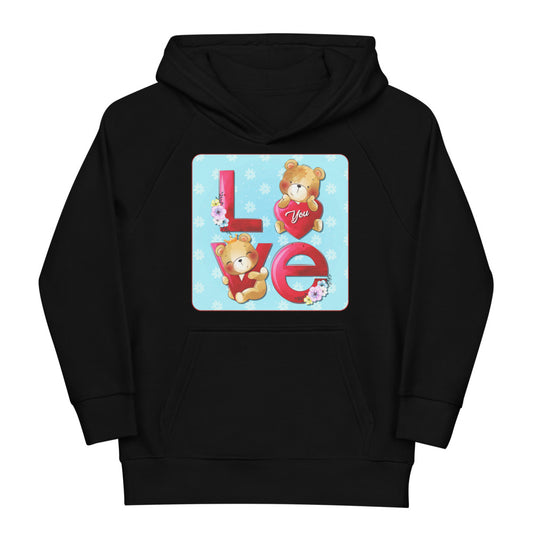 Little Bear with Love Word, Hoodies, No. 0076