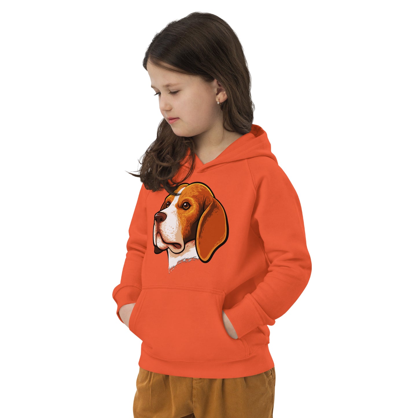 Beagle Dog Portrait Hoodie, No. 0105