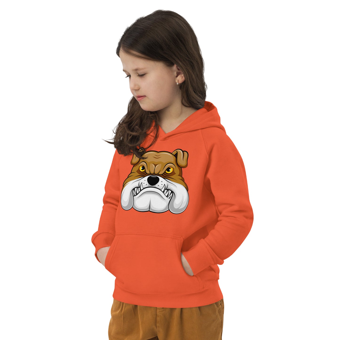 Bulldog Dog Face Hoodie, No. 0108