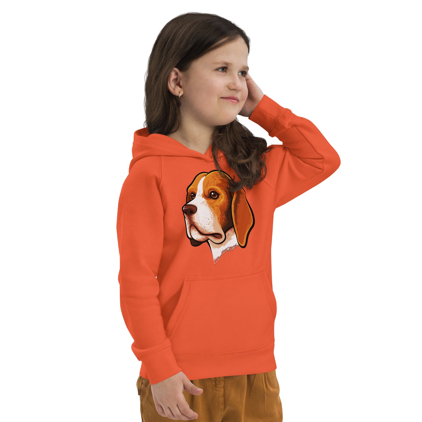 Beagle Dog Portrait Hoodie, No. 0105