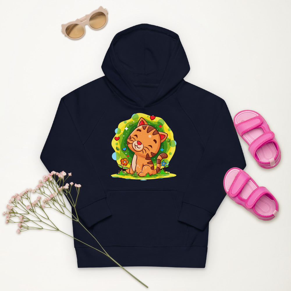 Happy Baby Cat in the Garden, Hoodies, No. 0529