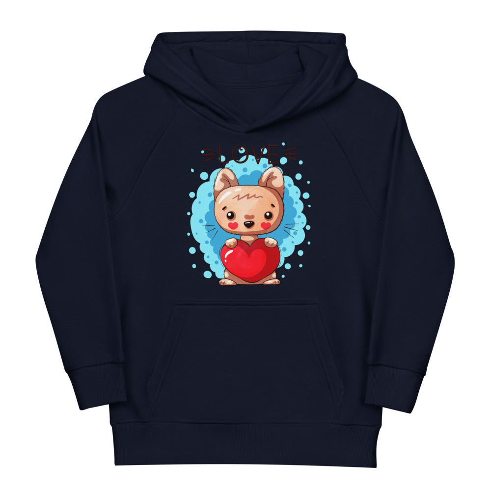 Kitty with Heart, Hoodies, No. 0044