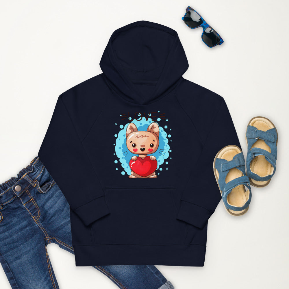 Kitty with Heart, Hoodies, No. 0044