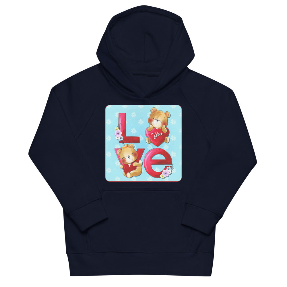 Little Bear with Love Word, Hoodies, No. 0076