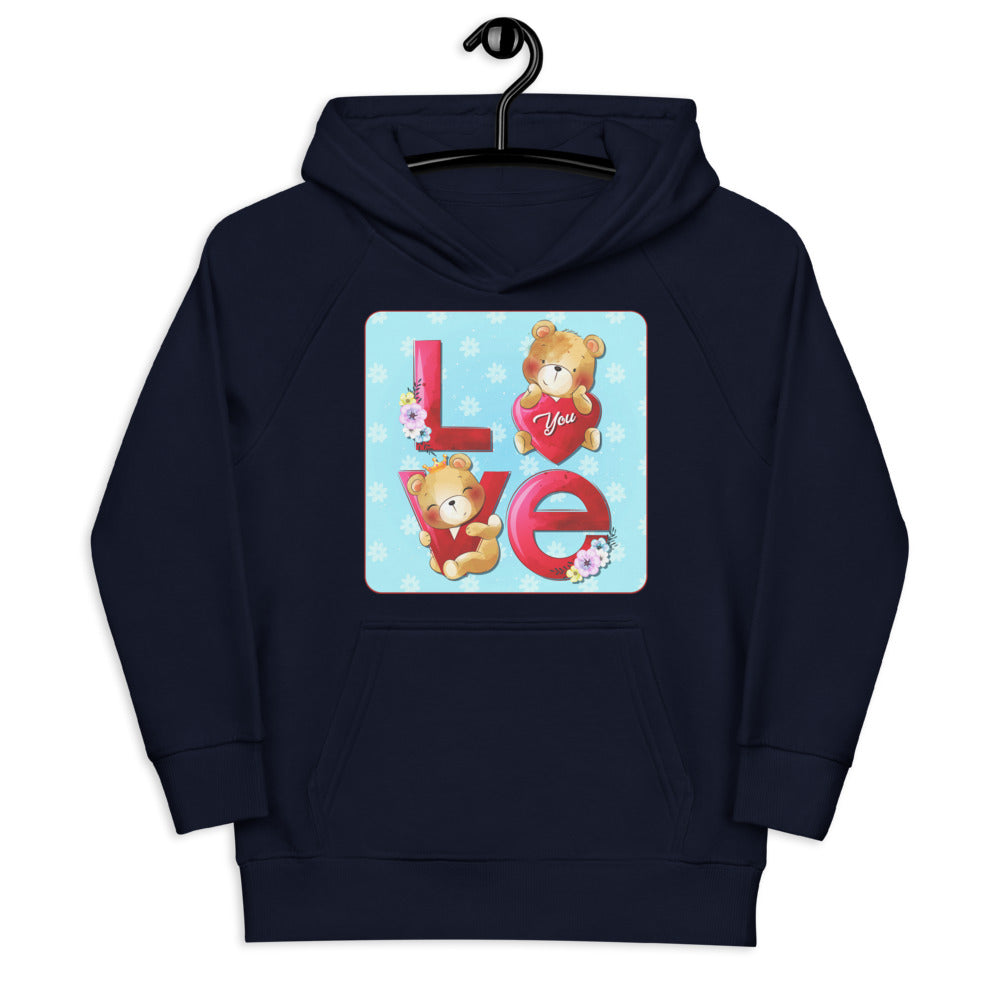 Little Bear with Love Word, Hoodies, No. 0076