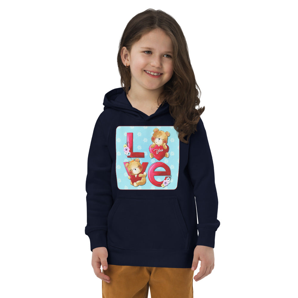 Little Bear with Love Word, Hoodies, No. 0076