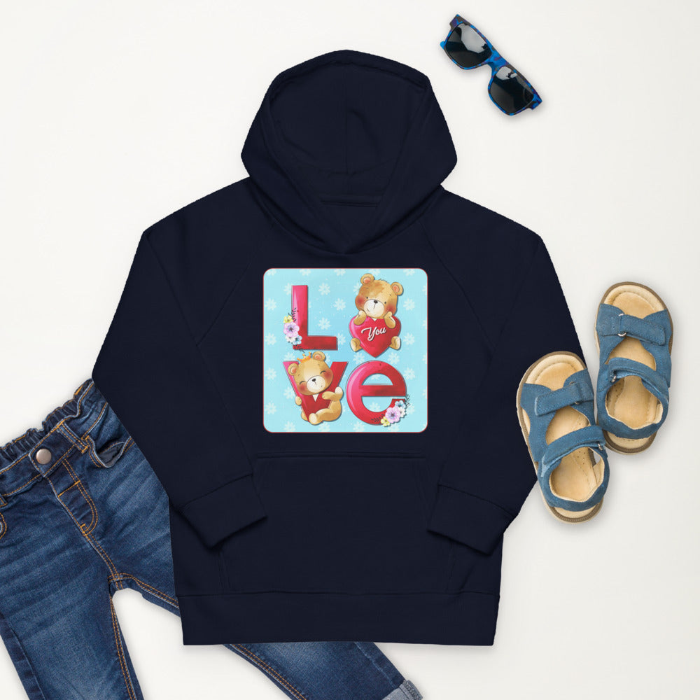 Little Bear with Love Word, Hoodies, No. 0076