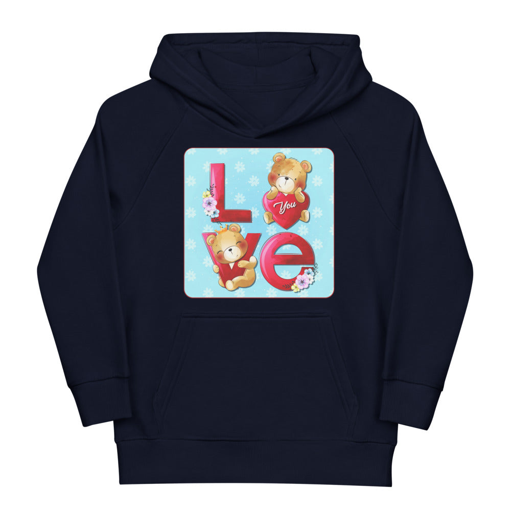 Little Bear with Love Word, Hoodies, No. 0076