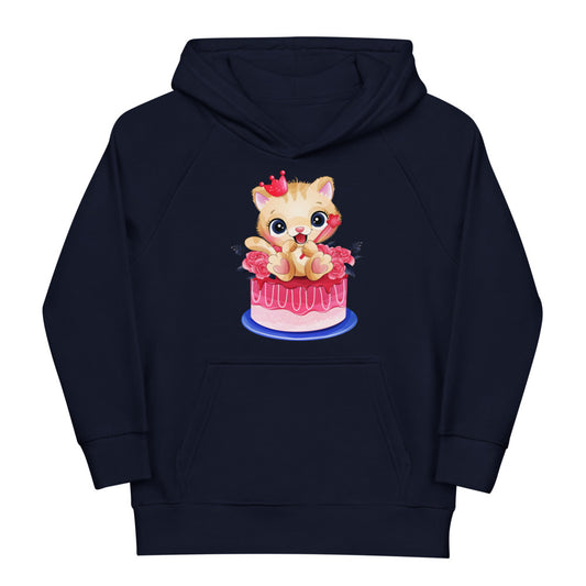 Lovely Baby Kitty Cat Sitting on Cake, Hoodies, No. 0465