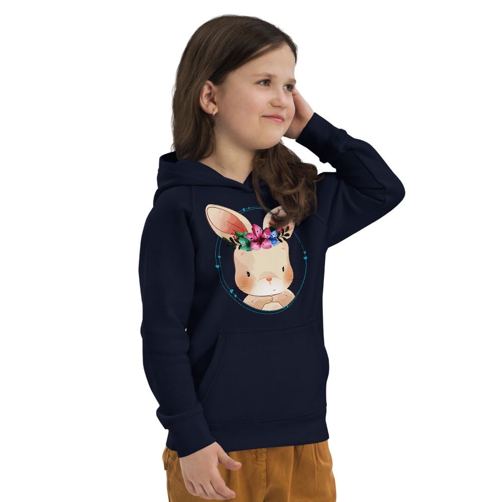 Little Bunny with Floral, Hoodies, No. 0074