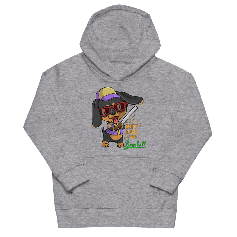 Cool Dachshund Dog Playing Baseball, Hoodies, No. 0255