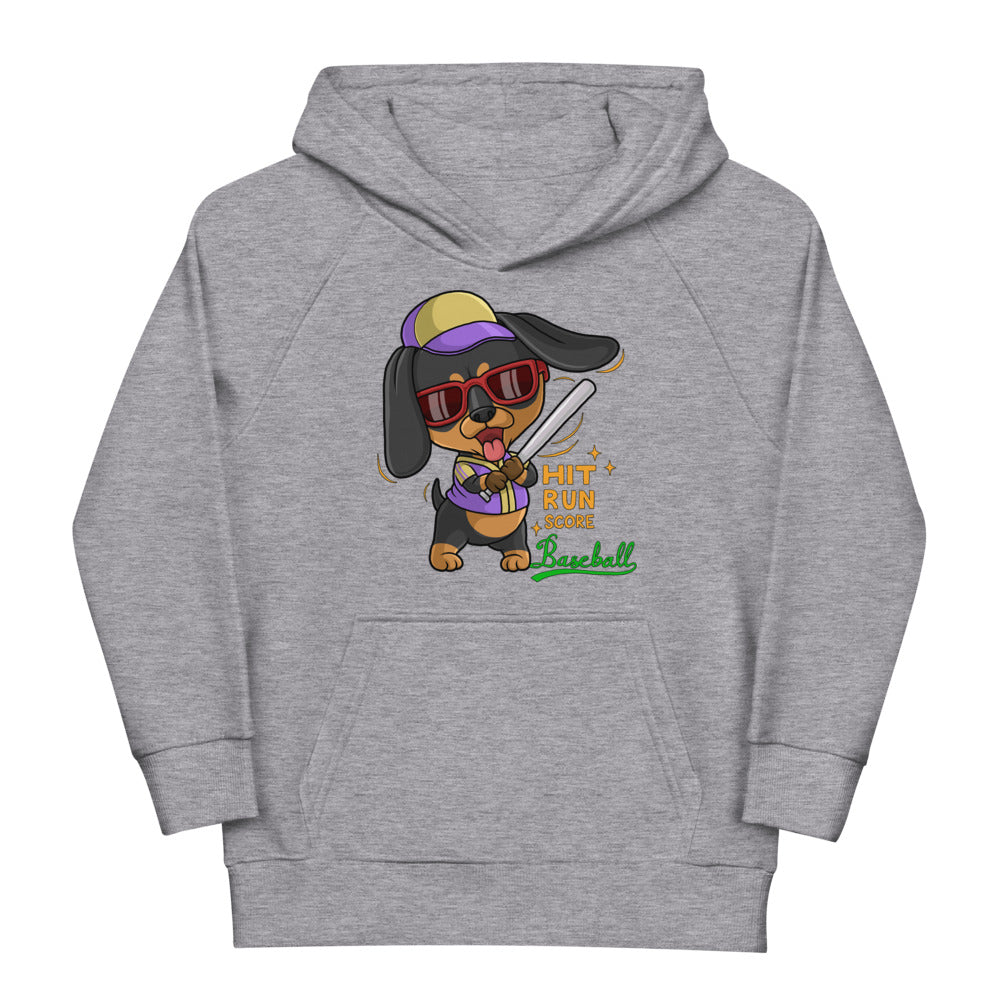 Cool Dachshund Dog Playing Baseball, Hoodies, No. 0255