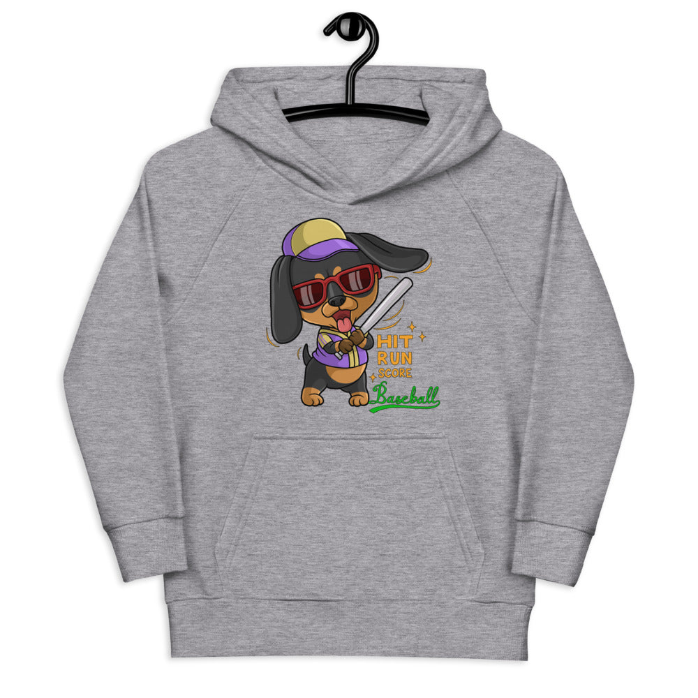 Cool Dachshund Dog Playing Baseball, Hoodies, No. 0255