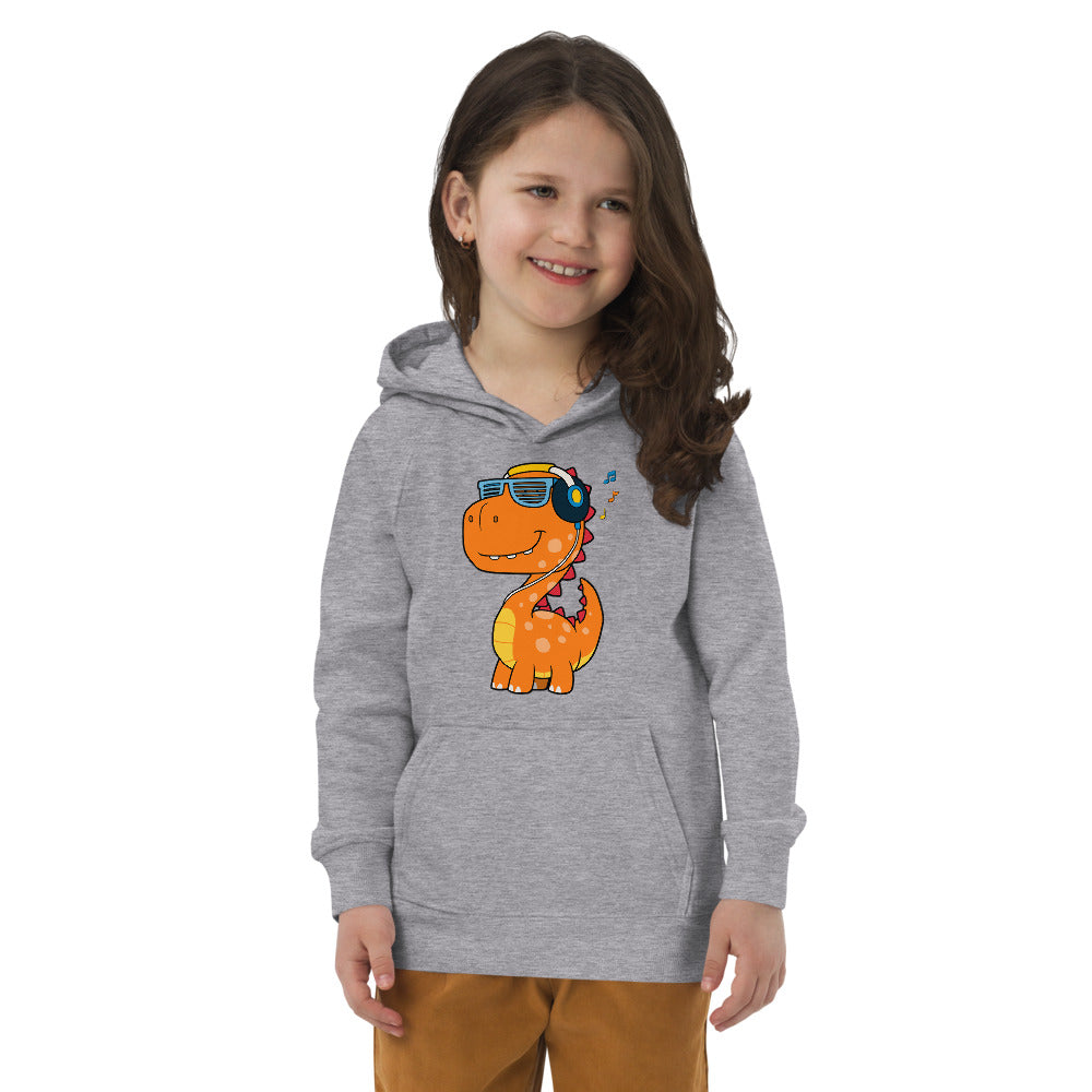 Cool Dinosaur Listening Music, Hoodies, No. 0099