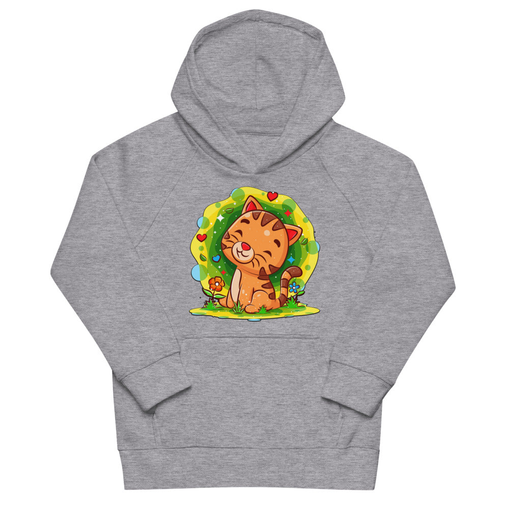 Happy Baby Cat in the Garden, Hoodies, No. 0529