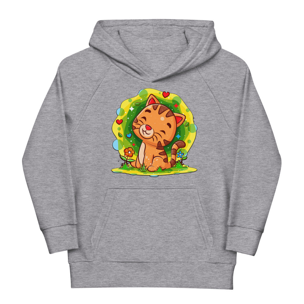 Happy Baby Cat in the Garden, Hoodies, No. 0529