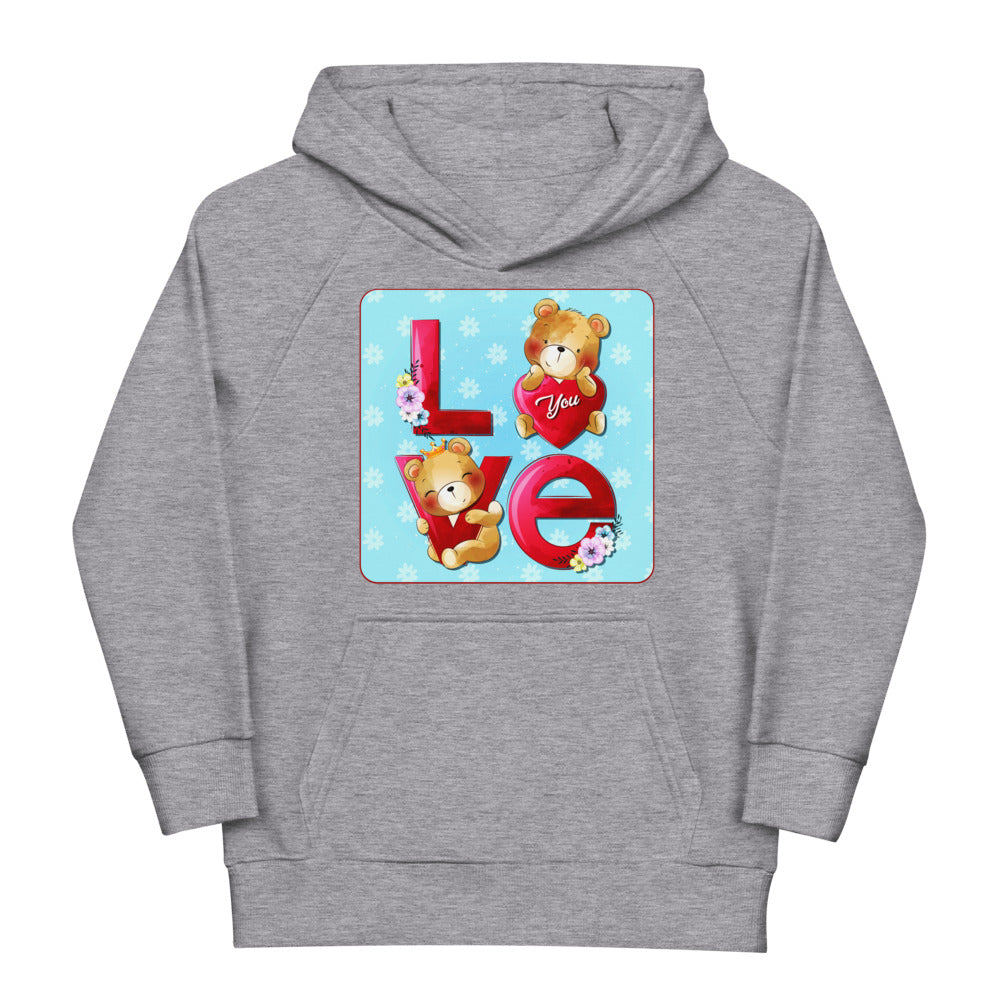 Little Bear with Love Word, Hoodies, No. 0076