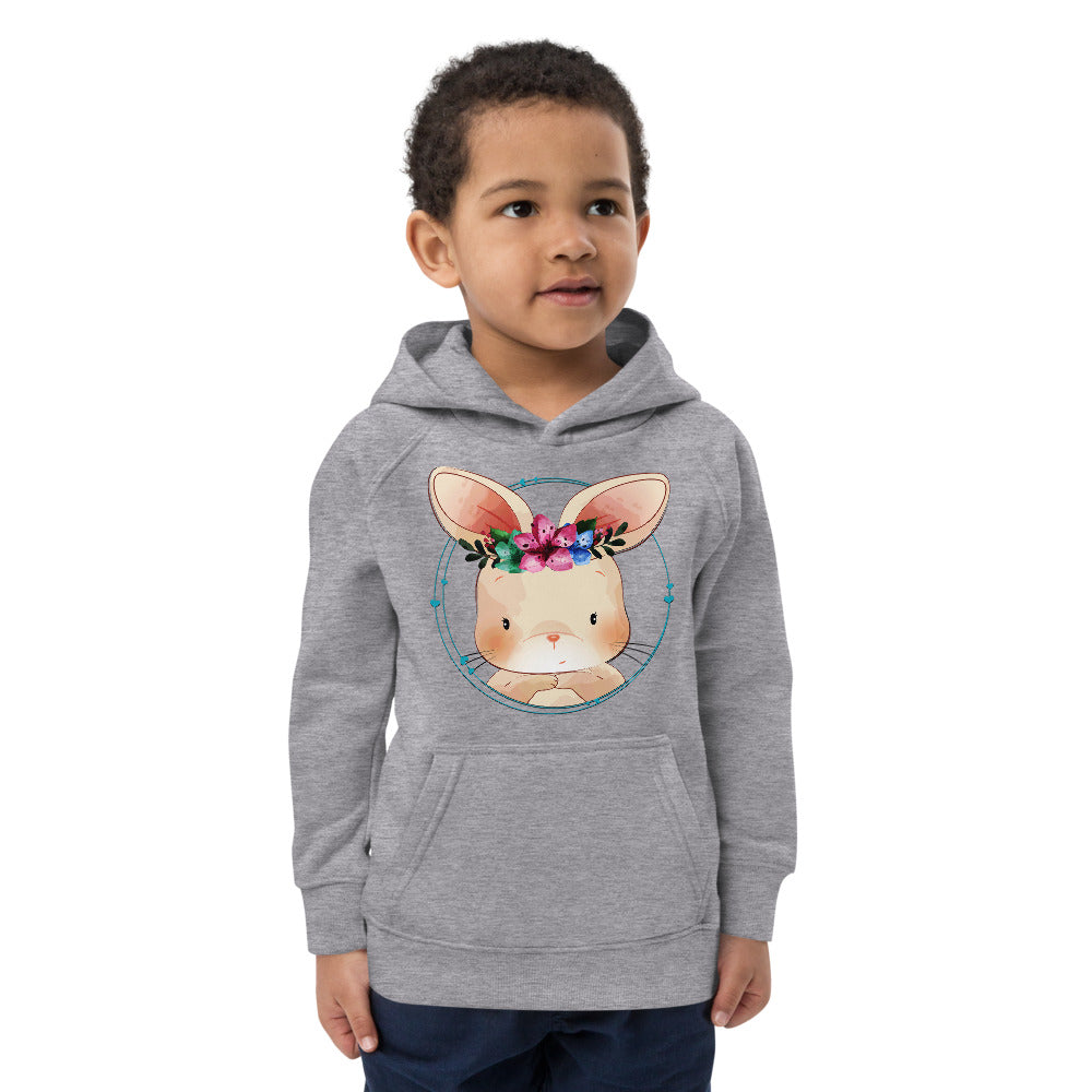 Little Bunny with Floral, Hoodies, No. 0074