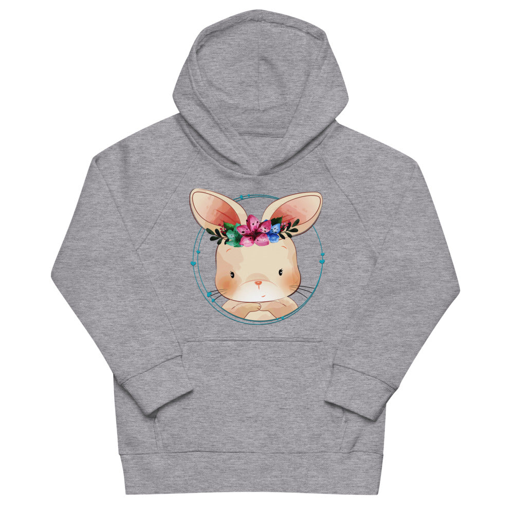 Little Bunny with Floral, Hoodies, No. 0074