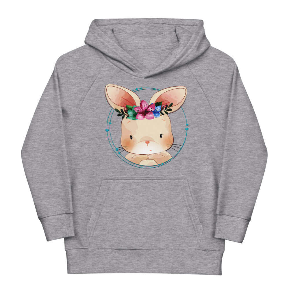 Little Bunny with Floral, Hoodies, No. 0074