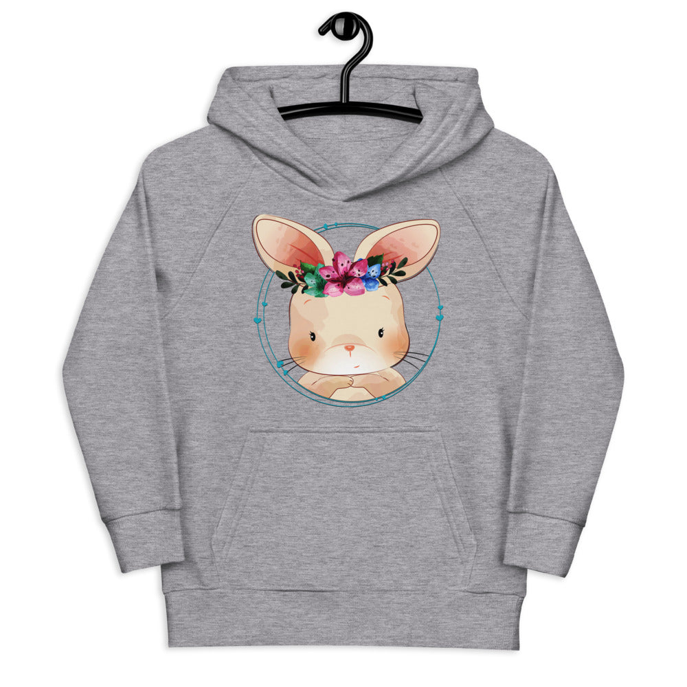 Little Bunny with Floral, Hoodies, No. 0074