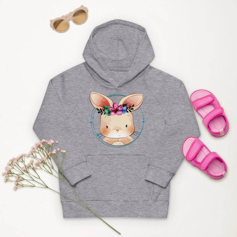 Little Bunny with Floral, Hoodies, No. 0074