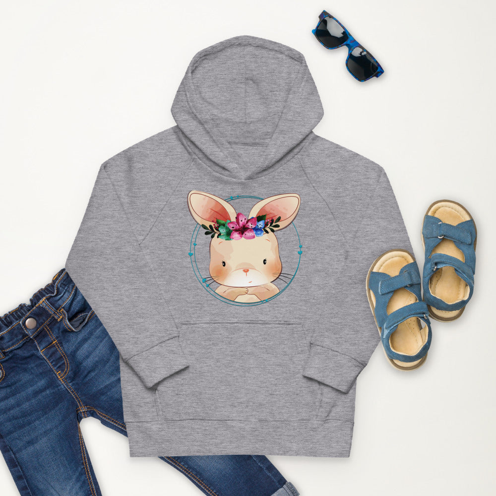 Little Bunny with Floral, Hoodies, No. 0074