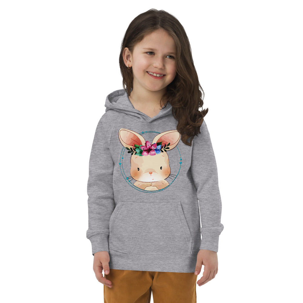 Little Bunny with Floral, Hoodies, No. 0074