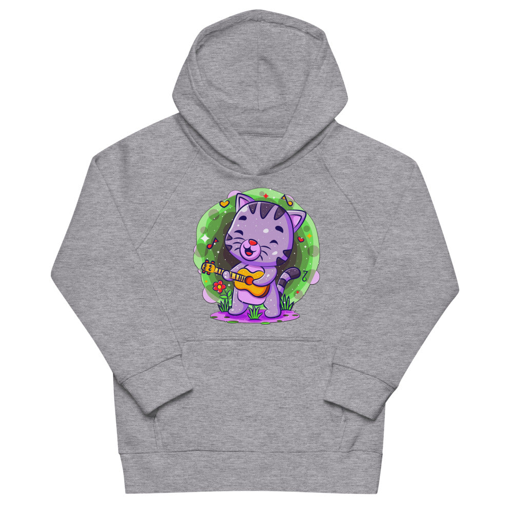 Lovely Cat Playing Guitar in the Garden, Hoodies, No. 0536