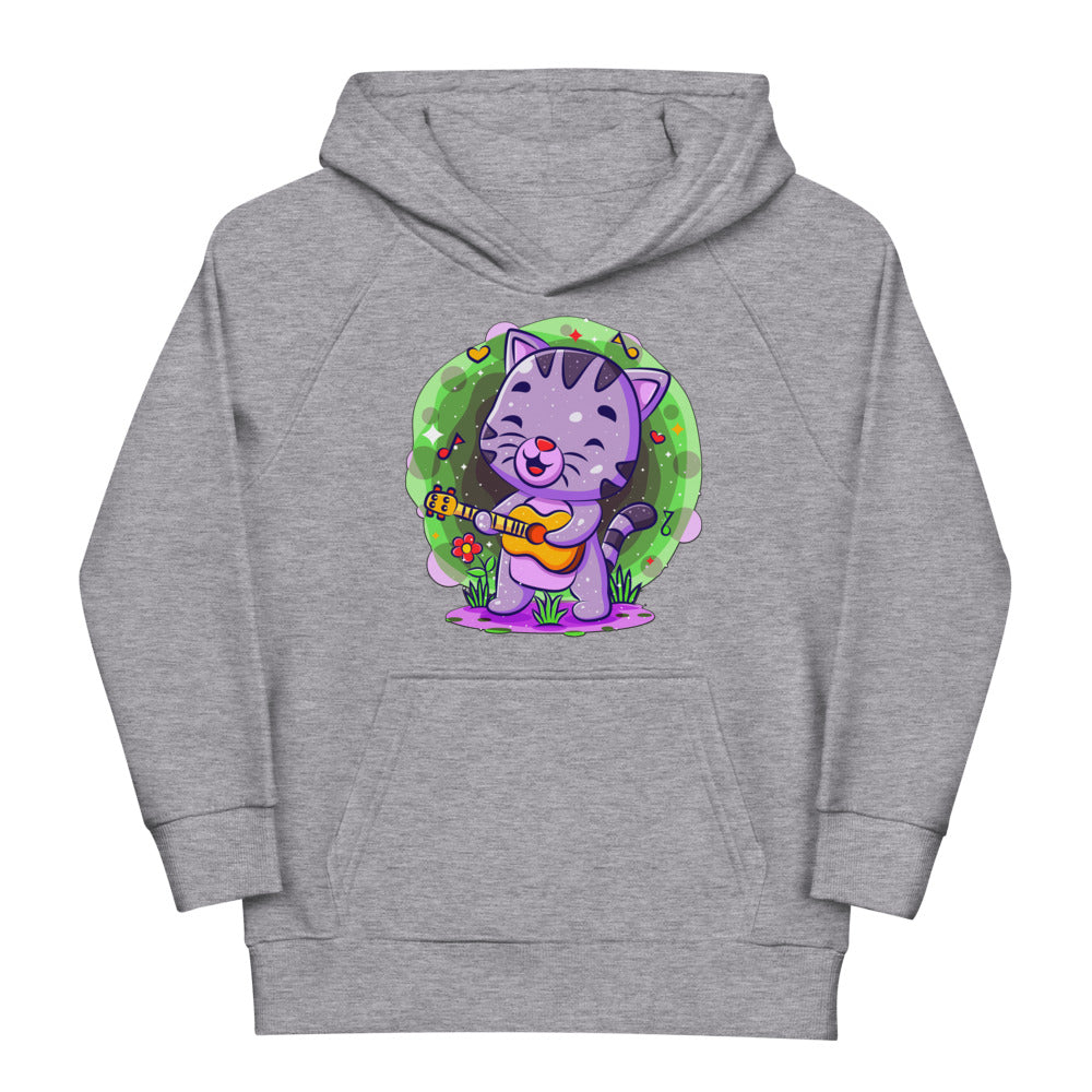 Lovely Cat Playing Guitar in the Garden, Hoodies, No. 0536