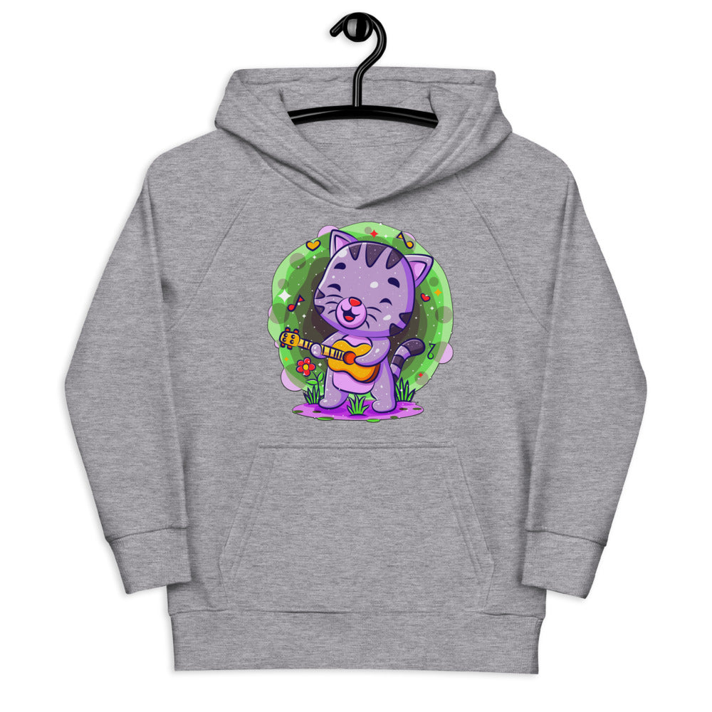 Lovely Cat Playing Guitar in the Garden, Hoodies, No. 0536