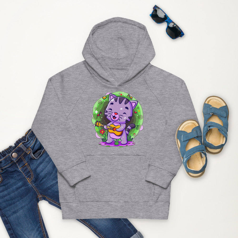 Lovely Cat Playing Guitar in the Garden, Hoodies, No. 0536