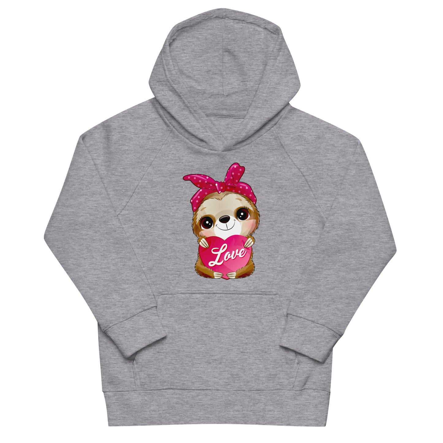 Sloth with Heart Hoodie, No. 0493